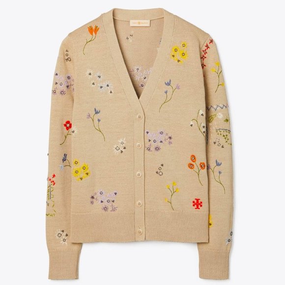 Tory Burch Floral Embroidered Simone 